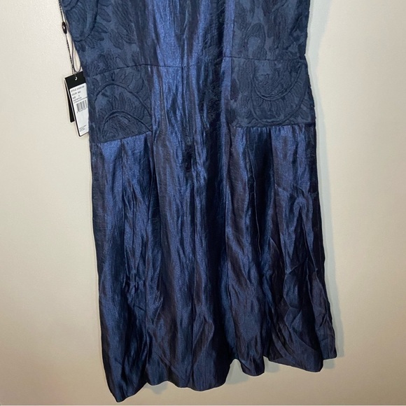 NWT Adrianna Papell Fit and Flare Midnight Blue Dress - Picture 6 of 10
